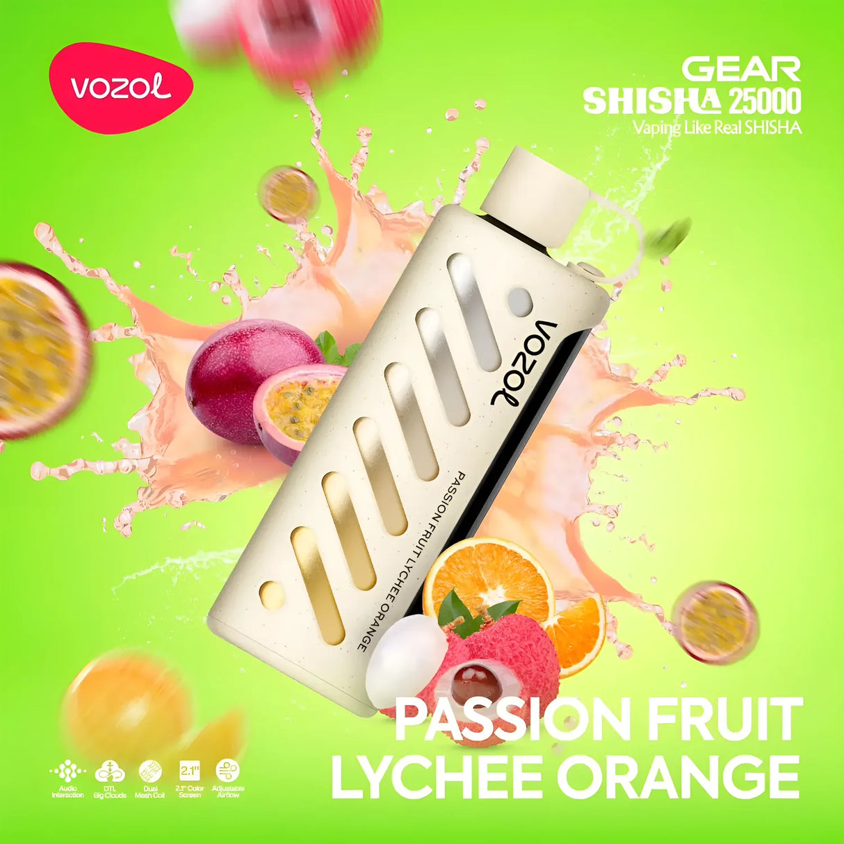 Vozol Vape Gear Shisha 25000