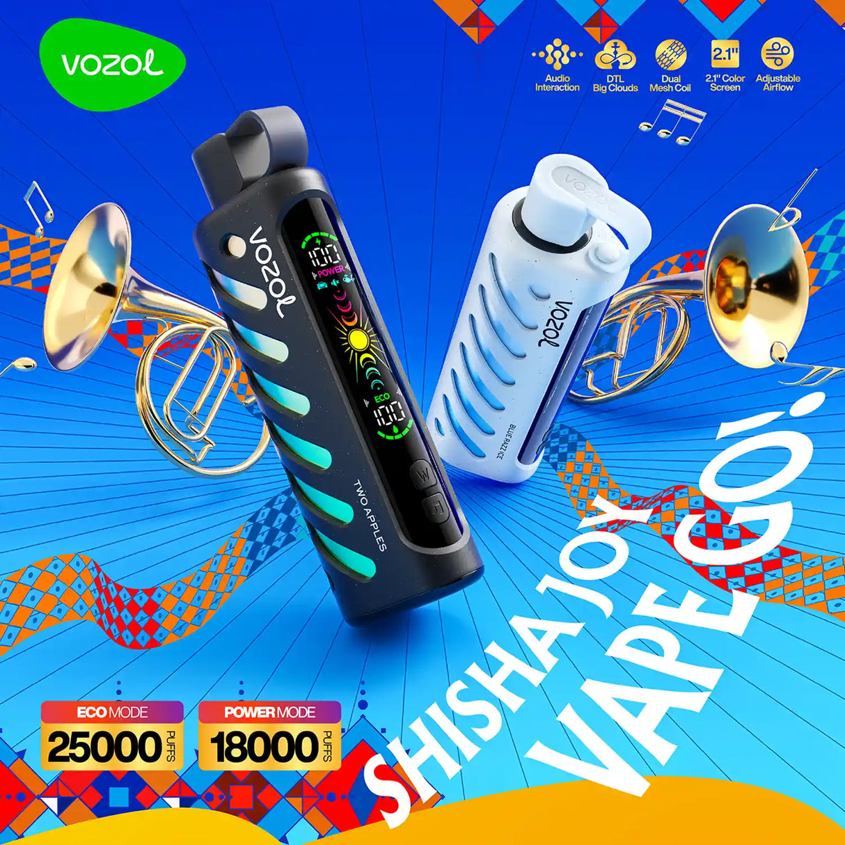 Vozol Vape Gear Shisha 25000 - Slider Mobile Ansicht