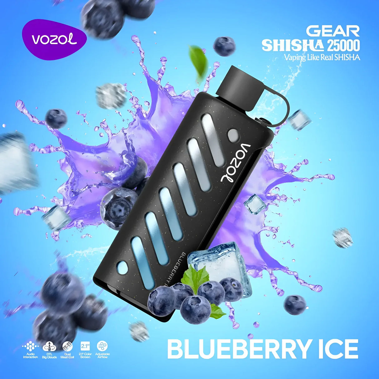 Vozol Vape Gear Shisha 25000