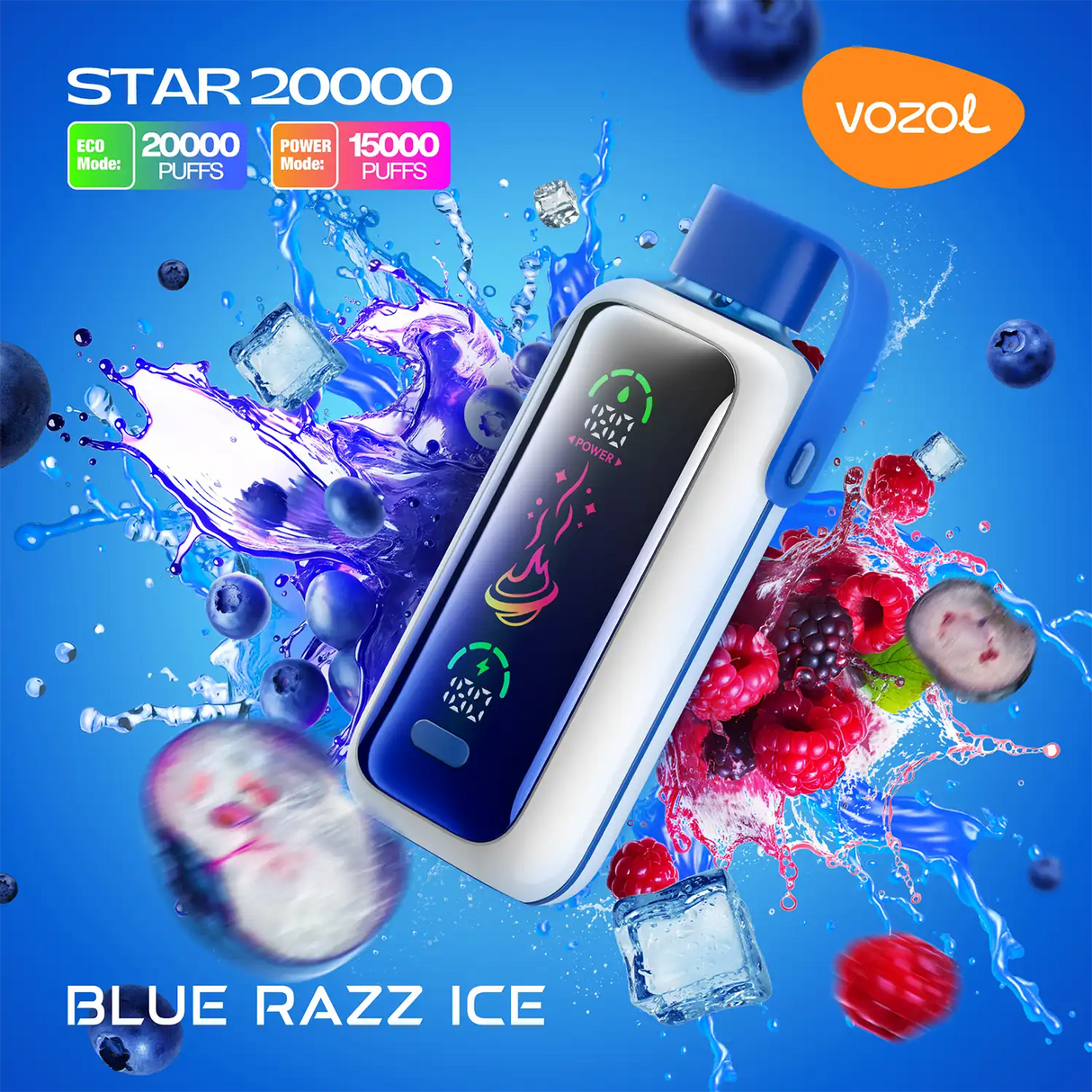 Vozol Vape Star 20000 - Blue Razz Ice