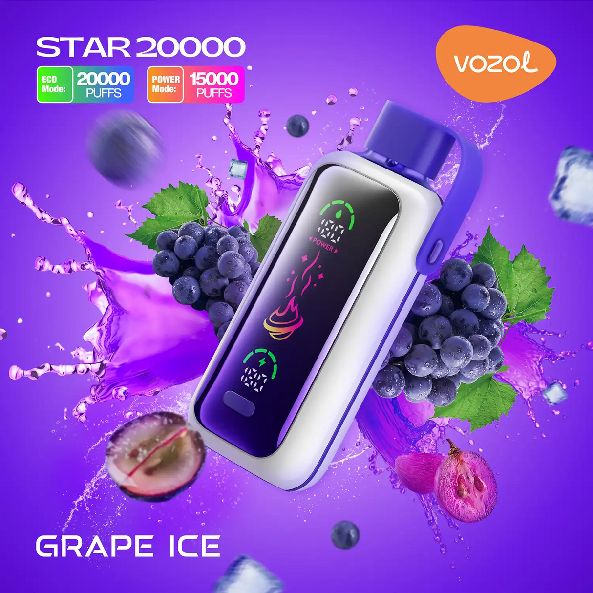 Vozol Vape Star 20000 - Grape Ice