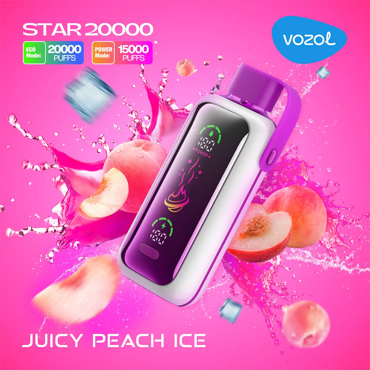 Vozol Vape Star 20000 - Juicy Peach Ice