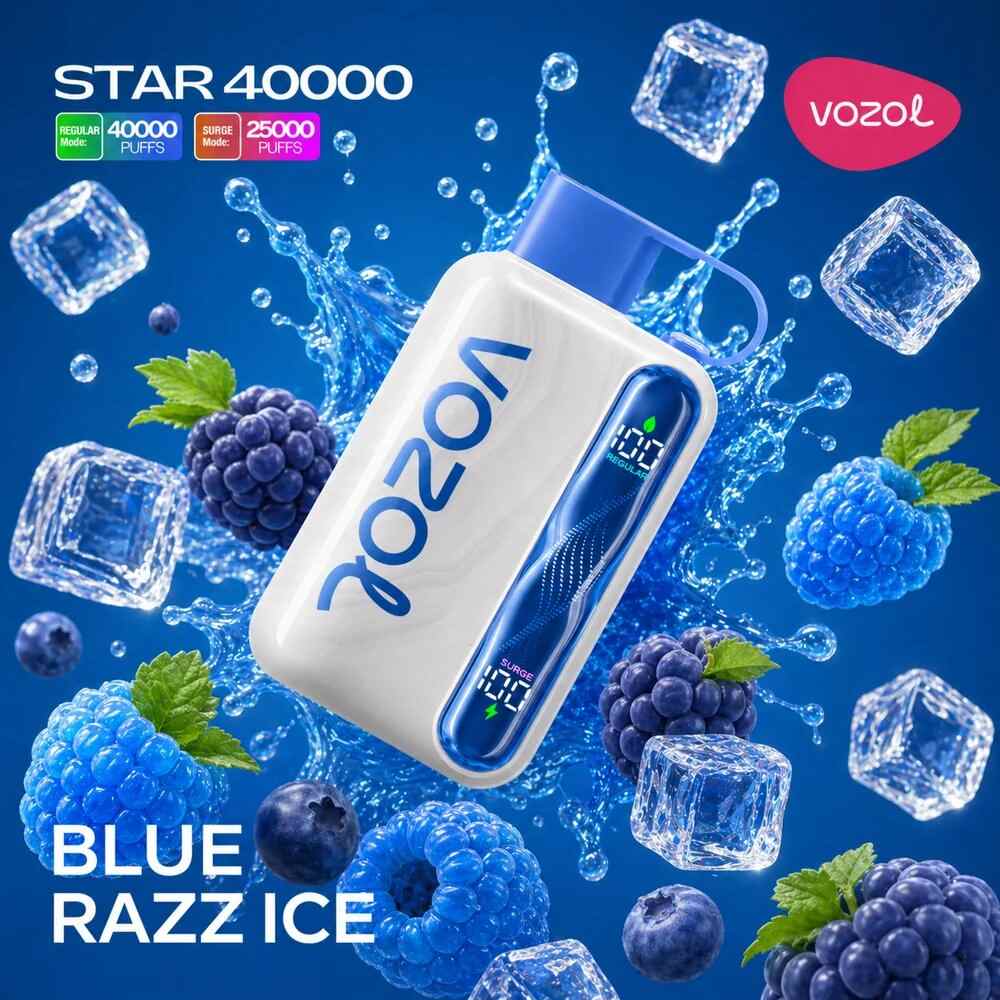 Vozol Vape Star 40000 - Blue Razz Ice