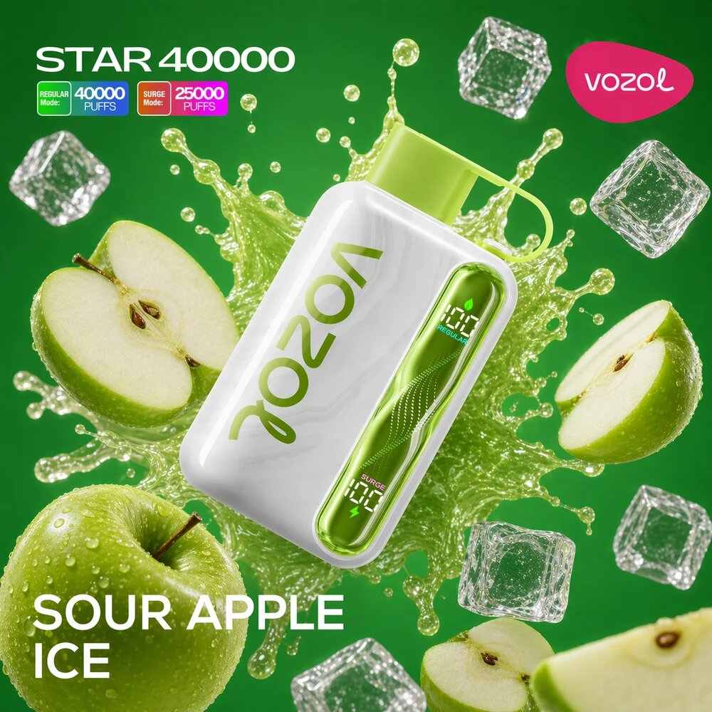 Vozol Vape Star 40000 - Sour Apple Ice