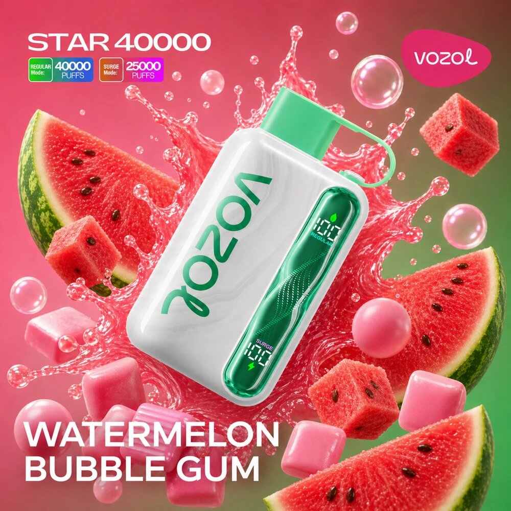 Vozol Vape Star 40000 - Watermelon Bubble Gum