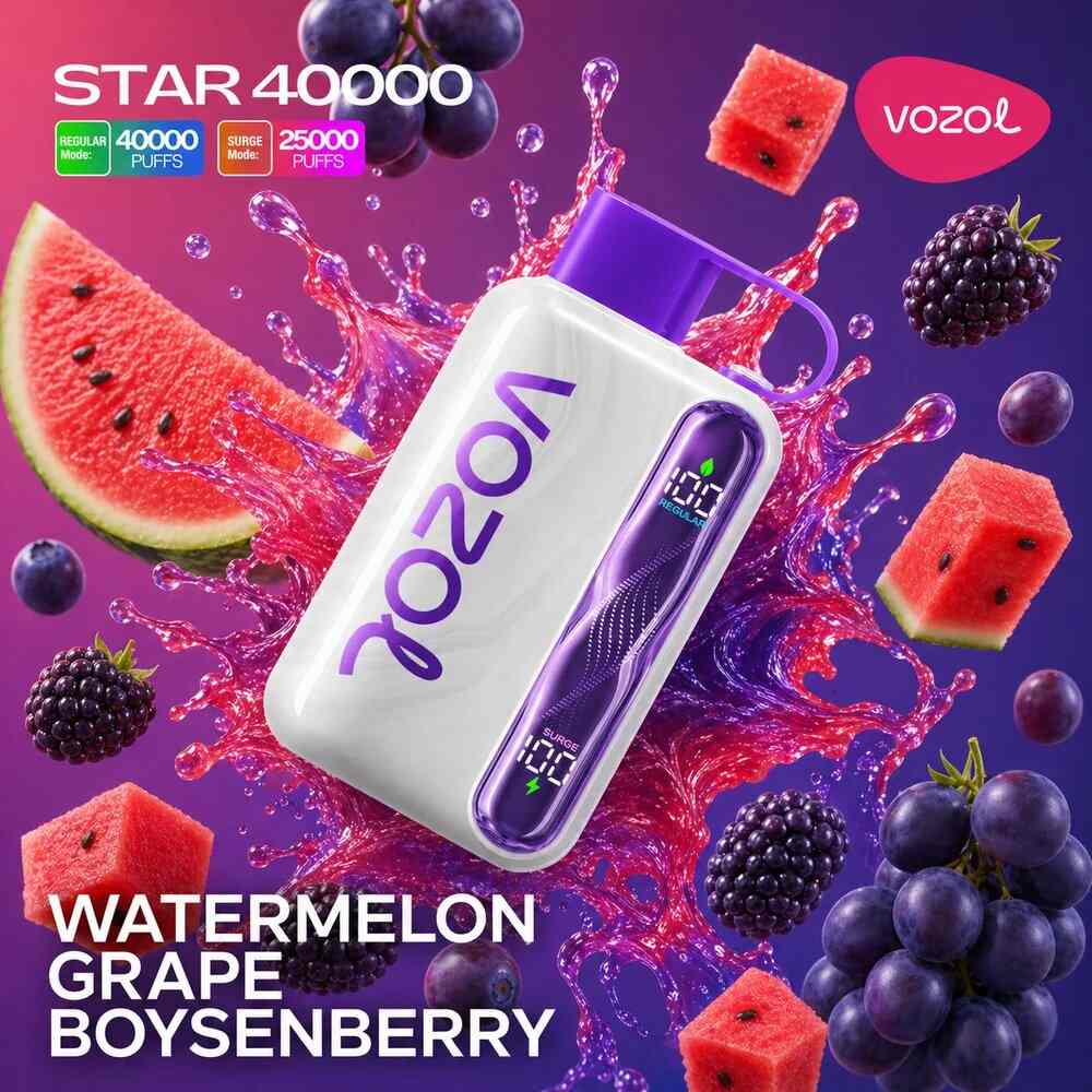Vozol Vape Star 40000 - Watermelon Grape Boysenberry
