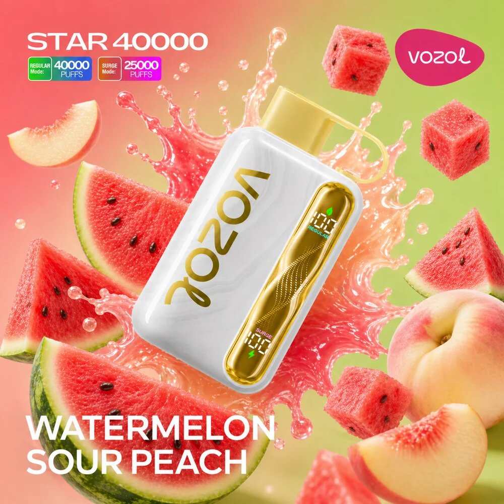 Vozol Vape Star 40000 - Watermelon Sour Peach